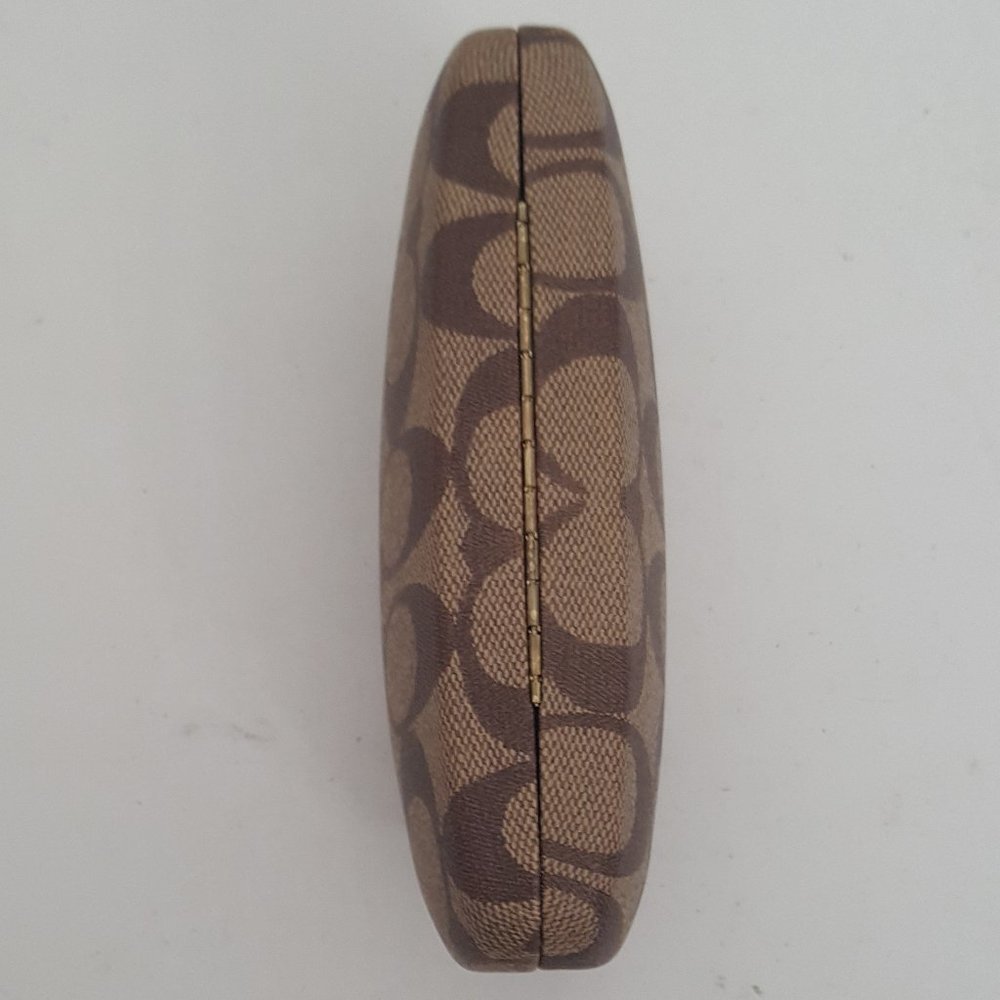 COPY - Coach Signature Clam Shell Sunglasses Glasses Hard Case Holder - Picture 3 of 6